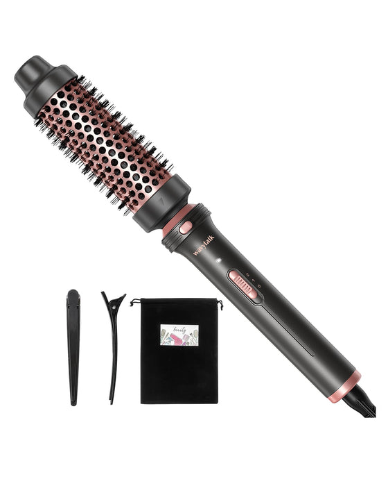Wavytalk Thermal Brush, Heated Round Brush, 1 1/2 inch Thermal Brush Blowout with Detachable Brush Head, Thermal Round Brush Dual Voltage for Travel