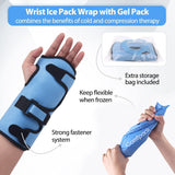 Comfpack Wrist Ice Pack Wrap for Carpal Tunnel, Hand Ice Pack for Arthritis, Reusable Hot Cold Therapy Wrist Brace Pain Relief for Rheumatoid, Tendonitis, Mommy Wrist, Swelling, Surgery, Inflammation