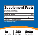 Nutricost Taurine Powder (500 Grams) - 250 Servings