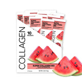 Clean Simple Eats Sour Watermelon Super Collagen, Grass-Fed, Hydrolyzed Types I, II, & III Collagen, 10 Servings