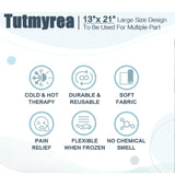 Tutmyrea Oversized 21"x13" Large Gel Ice Pack with Straps, Reusable Cold Pack with Soft Flannel Cover for Back Pain Relief, Cold Pads for Hip, Back Injuries, Aches, Swelling, Bruises, Blue