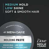 DOVE MEN + CARE Styling Aid Hair Product for a Medium Hold Sculpting Hair Paste for a Textured Look With A Matte Finish 1.75 Ounce (Pack of 3)