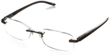 Foster Grant mens Rick Glasses Reading Glasses,( Brown/Transparent, 2.00 x)