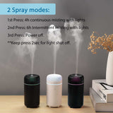 Car Diffuser Humidifier Aromatherapy Essential Oil Diffuser Car Air Freshener Diffuser USB Cool Mist Mini Portable Diffuser for Car Home Office Bedroom (Black)