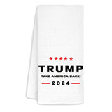 Jvpke Trump 2024 Hand Towels - White Kitchen Towels,Trump 2024 Take America Back Hand Dish Tea Towels 16×24 Inch,Trump Merchandise,Trump Gifts for Men