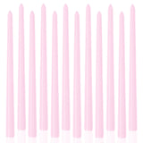 LPUSA Light Pink Tall Taper Candles 12 inch Unscented Smokeless Long Tall Tapered Candle for Candlesticks Sticks Wedding Advent Home Decor Dinner Christmas，Set of 12