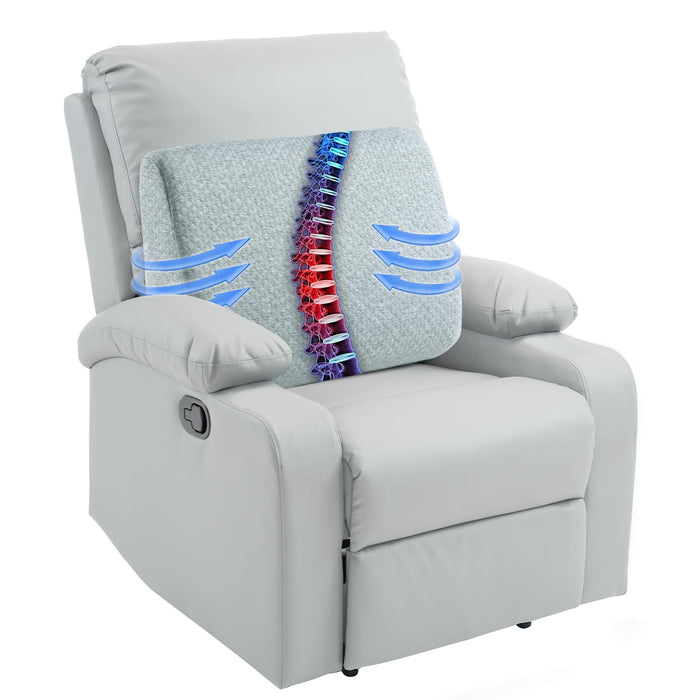 HOMBYS Lumbar Support Pillow for Recliner Chair, Memory Foam Back Support Cushion for Elderly,Extra Large Lumbar Support Pillow with Extension Straps, Thick Backrest for Home Reading