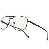 RB.Pilot Reading Glasses for Men Square Double Bridge Blue Light Blocking Computer Readers (black, 1.75)