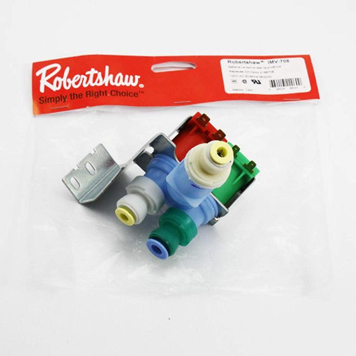 IMV708 W10408179 4389177 Whirlpool Kitchenaid Kenmore Refrigerator Water Valve by Robertshaw (Original Version)