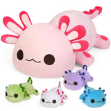 KMUYSL Axolotl Plush Toys for Ages 3 4 5 6 7 8+ Year Old- Axolotl Mommy Stuffed Animal with 4 Baby Axolotls in Her Tummy, Plush Toys Set, Christmas Birthday Gifts for Baby, Toddler, Kids