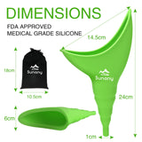 Female Urination Device,Reusable Silicone Female Urinal Foolproof Women Pee Funnel Allows Women to Pee Standing Up,Women's Urinal is The Perfect Companion for Travel and Outdoor (Green)