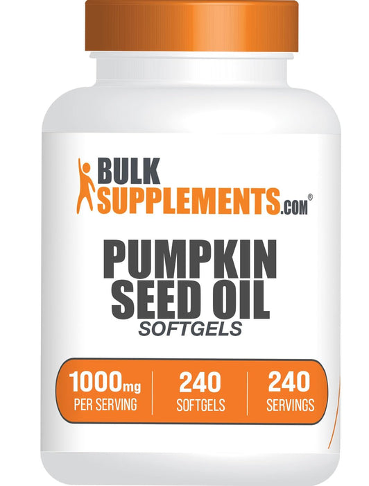 BulkSupplements.com Pumpkin Seed Oil Softgels - Pumpkin Seed Oil Supplement, Pumpkin Seed Oil 1000mg, Pumpkin Seed Oil Capsules - Gluten Free, 1 Softgel per Serving, 240 Softgels