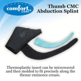 Comfort Cool Thumb CMC Abduction Splint, Medium, Left, Black