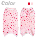 Dog’s Recovery Suit Post Surgery Shirt for Puppy, Wound Protective Clothes for Little Animals(Pink Stars-m)