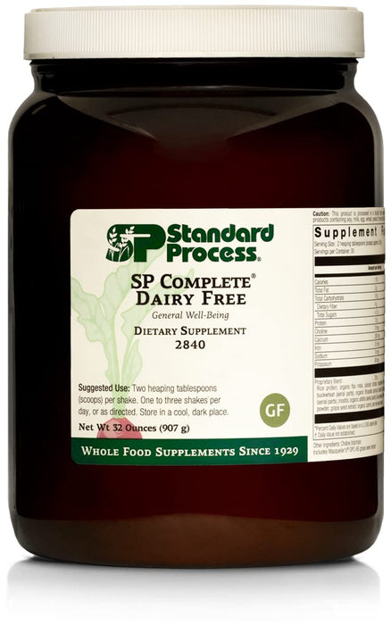 Standard Process SP Complete Dairy Free-Whole Food Nutrition, Immune Support, and Antioxidant Support with Rice Protein, Grapeseed Extract, and Choline - Vegetarian, Dairy Free-32 Ounce, 30 Servings