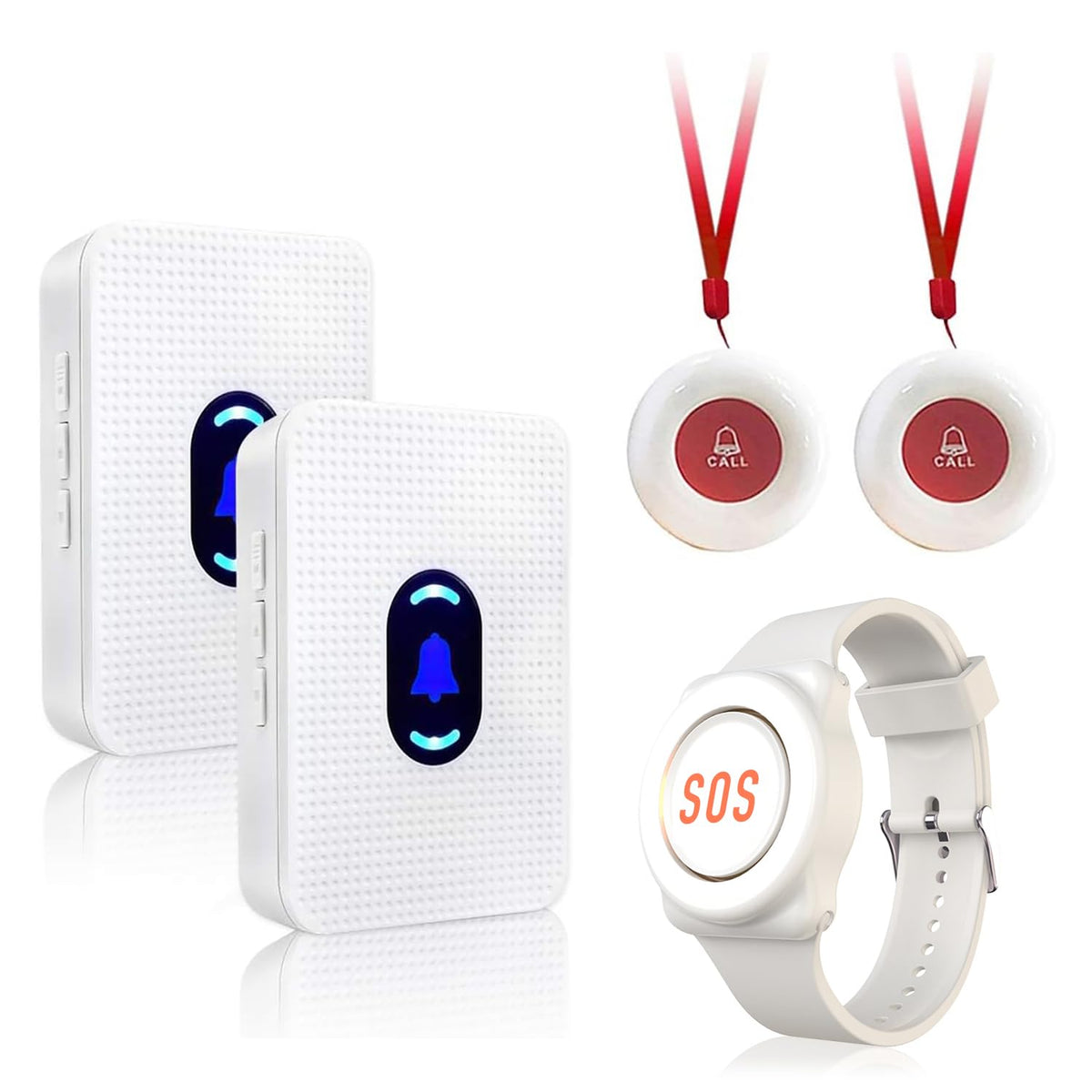 Daytech Caregiver Pager Call Button for Elderly Caregiver Paging Syste