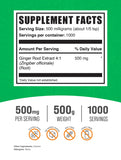 BULKSUPPLEMENTS.COM Ginger Root Extract Powder - Herbal Extract, Ginger Supplements Powder - 500mg of Ginger Extract per Serving, Gluten Free & Pure Ginger Powder (500 Grams - 1.1 lbs)