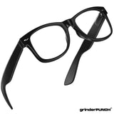 grinderPUNCH 2 Pack High Magnification Reading Glasses Strong Power Readers - 4.00-6.00 Black/+5.00