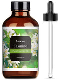 Jasmine Essential Oil 4 Fl Oz (120ml), SALKING Pure & Natural Fragrance Oils, Aromatherapy Jasmine Oils for Diffusers, Candle Making, Soap