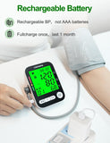 COSmama Blood Pressure Monitor, Automatic Arm Blood Pressure Monitors for Home Use, Rechargeable Blood Pressure Machine with Large Display BP Cuff(8.6"-16.5"), 2 User Mode BP Monitor with Storage Bag