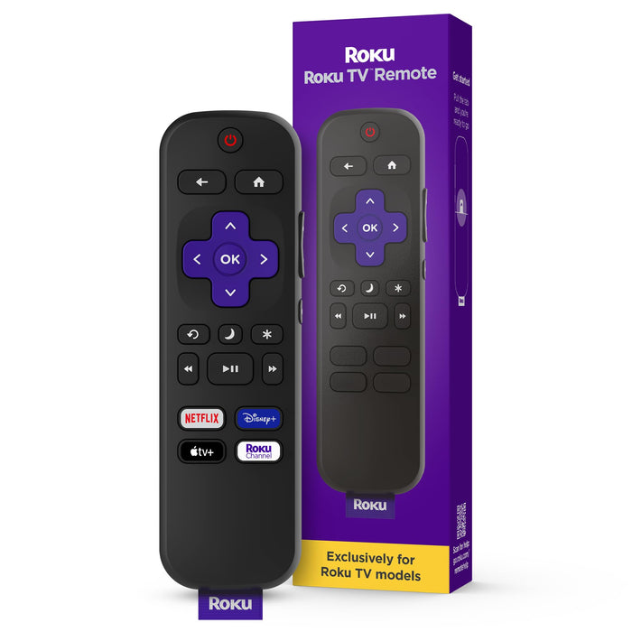 Roku Remote (Official Manufacturer Product) | TV Remote Control with TV Controls, Simple Setup, & Pre-Set App Shortcuts - Replacement Remote Compatible with Roku TV Models ONLY (Not Roku Players)