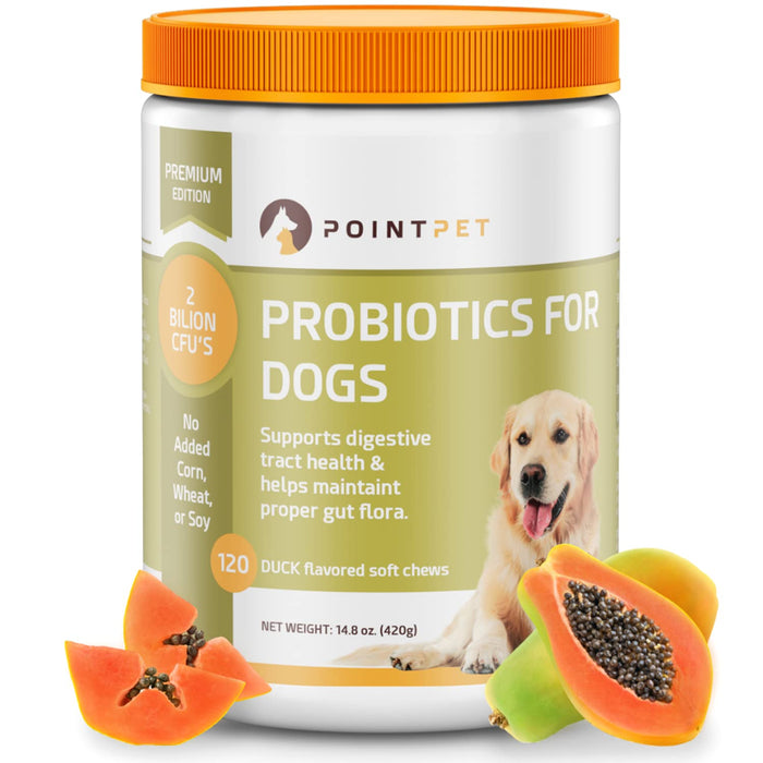 POINTPET Probiotics for Dogs – Natural Daily Chews with Prebiotics