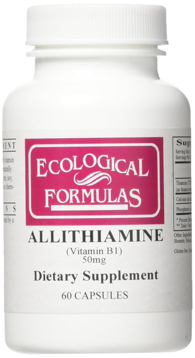 Ecological Formulas Allithiamine Vitamin B1 50 Mg, White, 60 Count