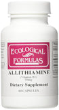 Ecological Formulas Allithiamine Vitamin B1 50 Mg, White, 60 Count