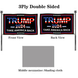 Jayus 3Ply 200D Donald Trump For President 2024 Flag 3x5 Outdoor Made in USA - Double Sided Take America Back (TAB) Trump 2024 Flags Banner with 2 Brass Grommets