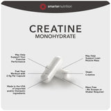 Smarter Nutrition Creatine Pills with 2500mg (2.5g) Creatine Monohydrate Per Serving, Vegan Creatine Capsules - Pre workout Support for Muscles, Strength, and Endurance - 120 Capsules[2-Month Supply]