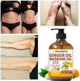2 Pack Ginger Oil Lymphatic Drainage Massage,Belly Drainage Ginger Oil-Warming Tired Sore Muscle Ginger Massage Oils With Natural Arnica Extract,Grapeseed Oil,Vitamin E Massage Oil for Massage Therapy