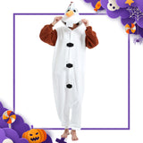 ressber Unisex Adult Onesie Pajamas Animal One Piece Halloween Costume Christmas Sleepwear Jumpsuit (Olaf, Medium)