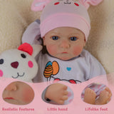 DAYOFF KIDS Reborn Baby Dolls, 18 Inches Realistic Baby Doll That Look Real，Christmas/Birthday Baby Dolls Gift for Kids Age 3+ (Lisa.M)