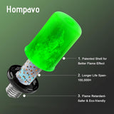 Hompavo 【Upgraded LED Flame Light Bulbs, Green Flickering Light Bulbs with Upside Down Effect, E26 Flame Bulb for Home Halloween St. Patrick's Day Christmas Decorations Indoor & Outdoor, 4 Pack