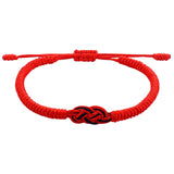 Tibetan Handmade Lucky Bracelet - Friend Love Family Couple Bracelet- Lucky Woven Red String Thread For Protection-Valentine Christmas Gift Idea (Black+Red(2pcs))