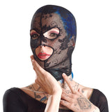 Bad Kitty Unisex-Adult's Zentai Lace Hood Mask, Black