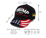 Trump 2024 Hat, Donald Trump 2024 Cap Keep America Great MAGA USA Embroidery Adjustable Baseball Cap