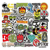 100 PCS Vinyl Random Skateboard Cool Stickers no Repeat Stickers Notebook Stickers Guitar Trolley case Stickers Waterproof car Graffiti Stickers The Teen Boys and Girls