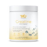 TRU Creatine | 100% Pure Patented Creapure | Increase Strength & Boost Stamina | Build Lean Muscle with Zero Water Retention or Bloating | Clinically Tested and Safe | 100 Servings