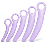 Tisancy 5 Size Silicone Pelvic Floor Muscle Dilator Exerciser Trainer Set Silicone Dilators for Pelvic Floor Personal Massager Tool (Purple)