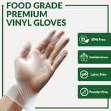 GORILLA SUPPLY Disposable Heavy Duty Vinyl Gloves Latex Free Powder Free, BPA Free Food Safe Grade Disposable Glove, Extra Large XL, 1000 Count