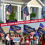 Trump 2024 Flag 3x5 FT President Trump Flag Take America Back Banner Indoor Outdoor Double Sided 3 Ply With Vivid Patriotic Colors Design UV & Fade Resistant 2 Brass Grommets