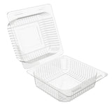 120 Pcs Clear Plastic Hinged Take Out Containers Disposable Clamshell Food Cake Containers with Lids 5.3 x 4.7 x 2.8 inch for Dessert, Cakes, Cookies, Salads, Pasta, Sandwiches