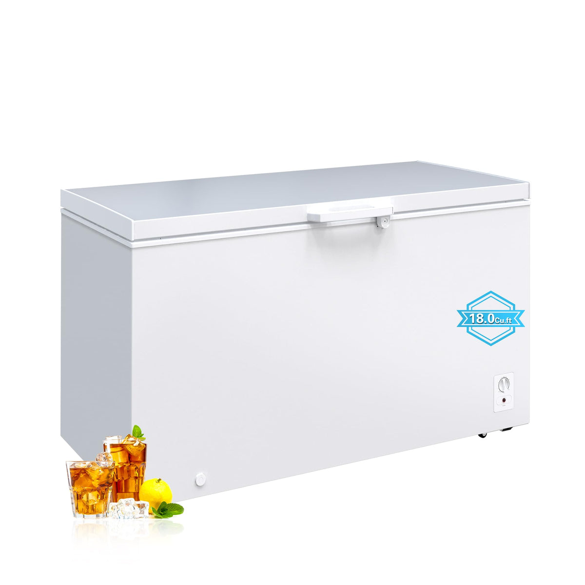 18.0 Cu.Ft Deep Freezer, Large Chest Freezer for Families with Removab
