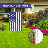 PHITRIC 3PC Garden Flag Holder Stand, Premium Powder-Coated Yard Flag Pole, Weather-Proof Black Metal Flagpole for Winter Garden Flag/Christmas Garden Flag/American Flag/Outdoor Garden Decor