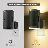 AURSTE LED Night Light Plug in, Modern Night Lights Plug into Wall, Dusk to Dawn Sensor, Soft White 3000K, 0-140LM Adjustable Brightness, Dimmable Night Lights for Hallway Bedroom Stairway, 2 Pack