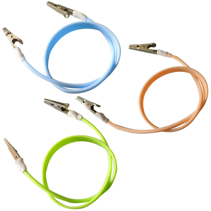 3 PCS Dental Bib Clips,Soft Lightweight and Portable Silicone Dentist Bibs Clips Napkin Holder Bib Clips Neck Chain for Runners Youth Adult and Elderly,Blue/Green/Orange,LXLVOUEG