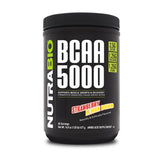 NutraBio BCAA 5000 Powder - Vegan Fermented BCAAs - Supports Lean Muscle Growth, Recovery, Endurance - Zero Fat, Sugar, and Carbs - 60 Servings - Strawberry Lemon Bomb
