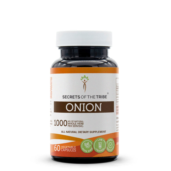 Secrets of the Tribe Onion 60 Capsules, 1000 mg, Onion (Allium Cepa) Dried Bulb (60 Capsules)