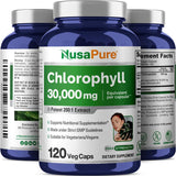 NusaPure Chlorophyll 30,000mg Equivalent per Capsule 120 Vegetarian Caps (Non-GMO, Gluten Free)